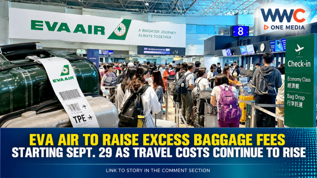 EVA Air to Raise Excess Baggage Fees Starting Sept. 29 as Travel Costs Continue to Rise