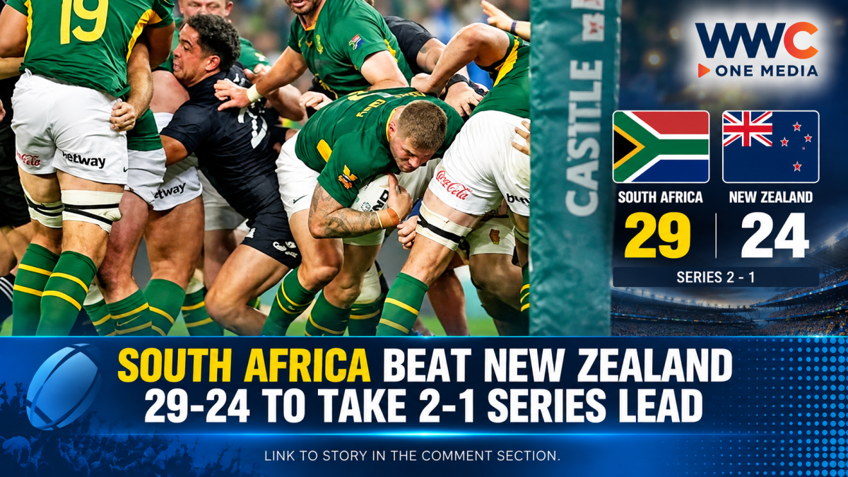 South Africa Beat New Zealand 29-24 to Take 2-1 Series Lead