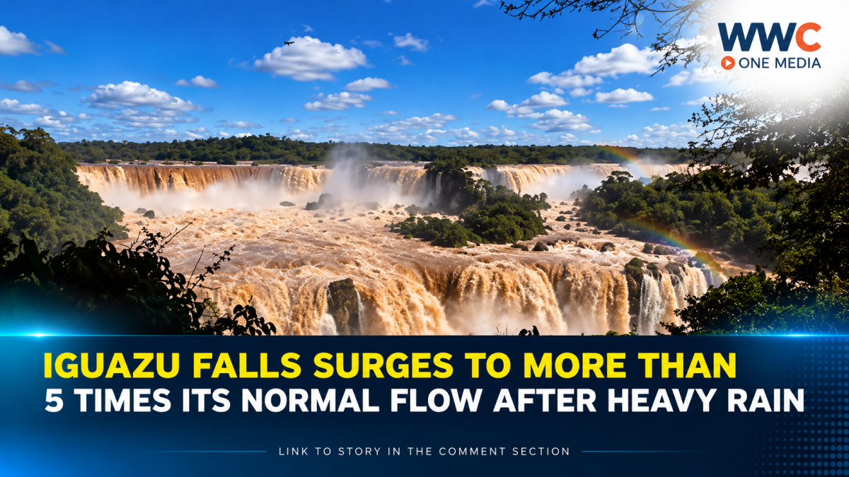 Iguazu Falls Surges to More Than 5 Times Its Normal Flow After Heavy Rain