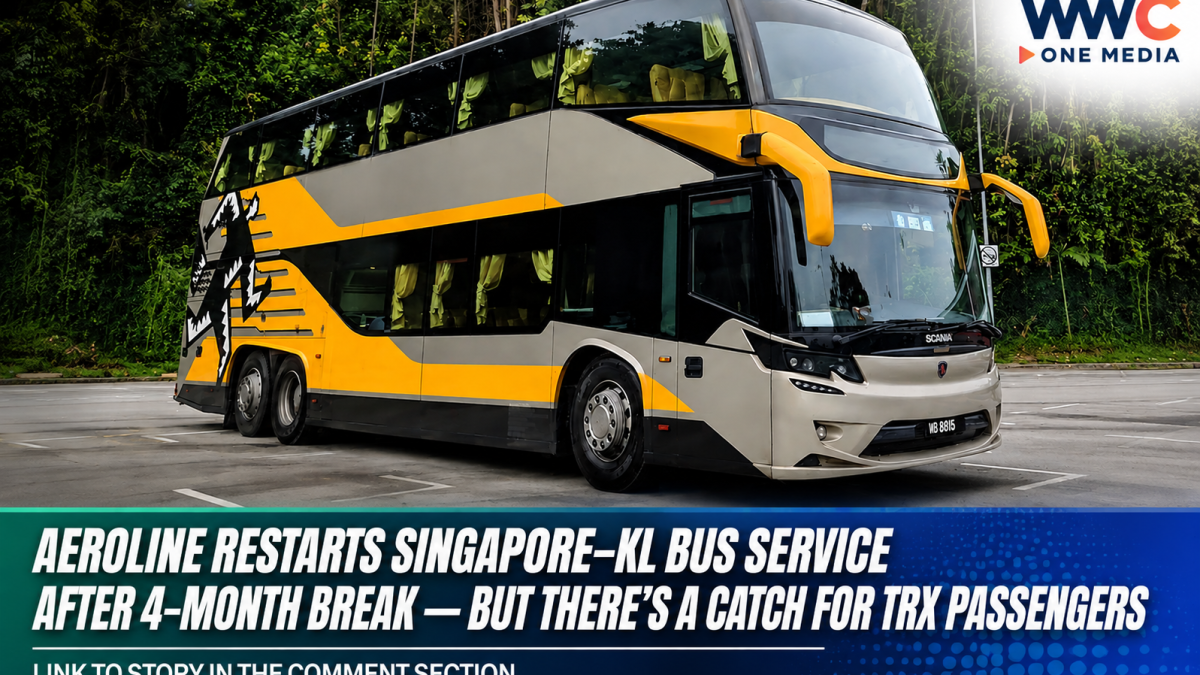Aeroline Restarts Singapore–KL Bus Service After 4-Month Break — But There’s a Catch for TRX Passengers