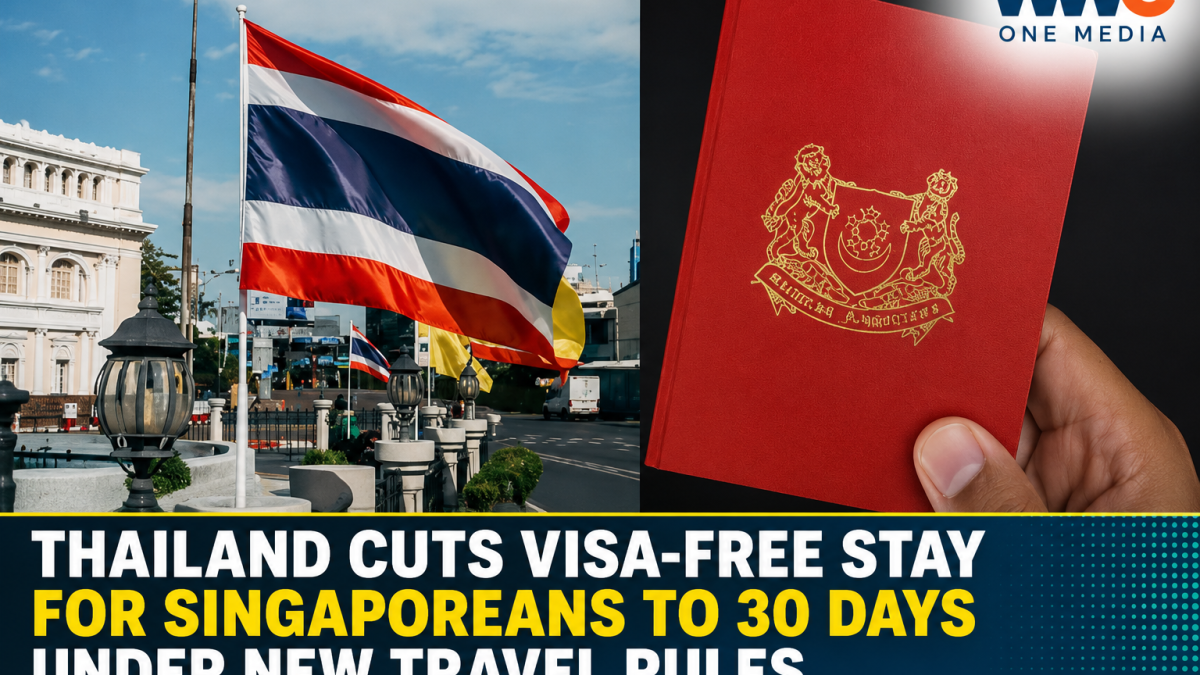 Thailand Cuts Visa-Free Stay for Singaporeans to 30 Days Under New Travel Rules
