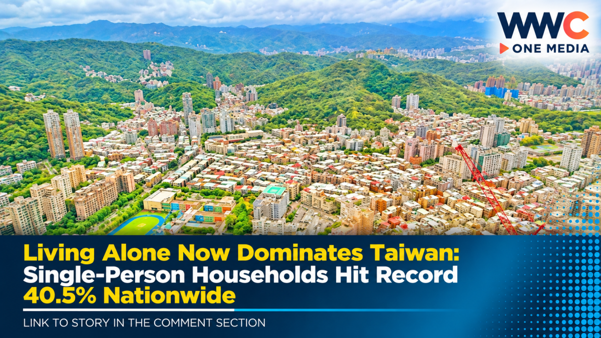 Living Alone Now Dominates Taiwan: Single-Person Households Hit Record 40.5% Nationwide