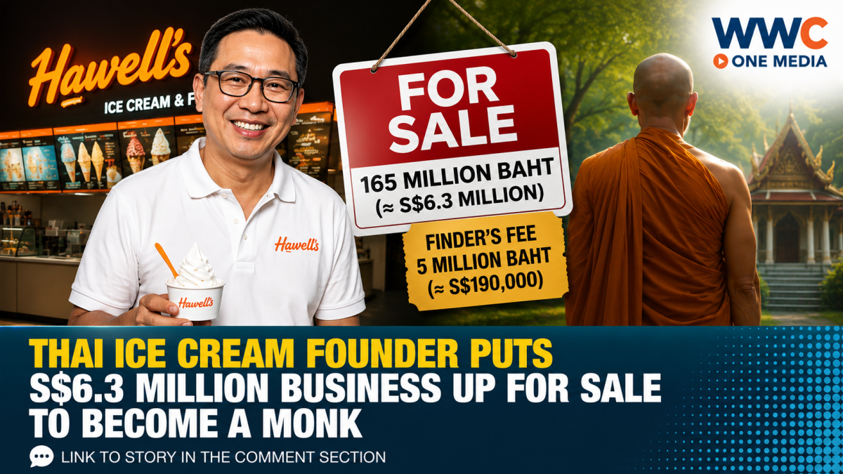 Thai Ice Cream Founder Puts S$6.3 Million Business Up for Sale to Become a Monk