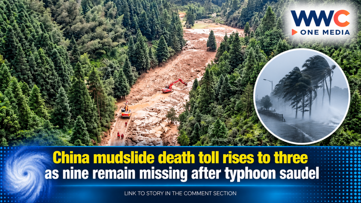 China Mudslide Death Toll Rises to Three as Nine Remain Missing After Typhoon Saudel