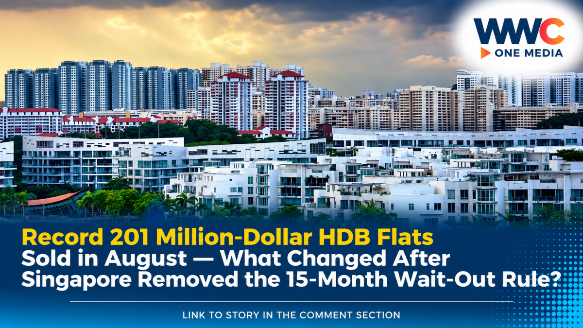 Record 201 Million-Dollar HDB Flats Sold in August — What Changed After Singapore Removed the 15-Month Wait-Out Rule?