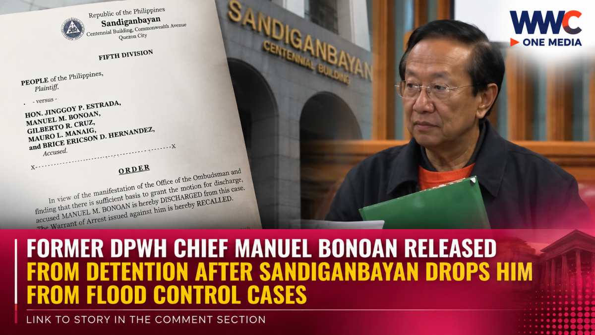Former DPWH Chief Manuel Bonoan Released From Detention After Sandiganbayan Drops Him From Flood Control Cases