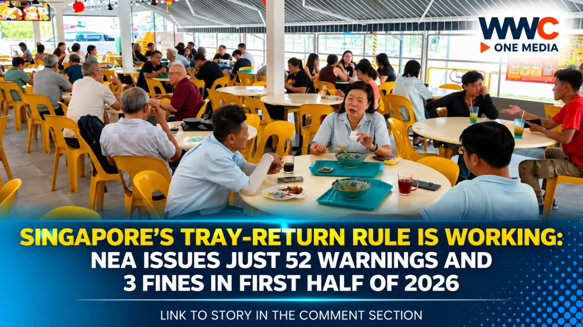 Singapore’s Tray-Return Rule Is Working: NEA Issues Just 52 Warnings and 3 Fines in First Half of 2026