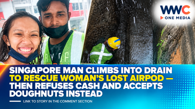 Singapore Man Climbs Into Drain to Rescue Woman’s Lost AirPod — Then Refuses Cash and Accepts Doughnuts Instead