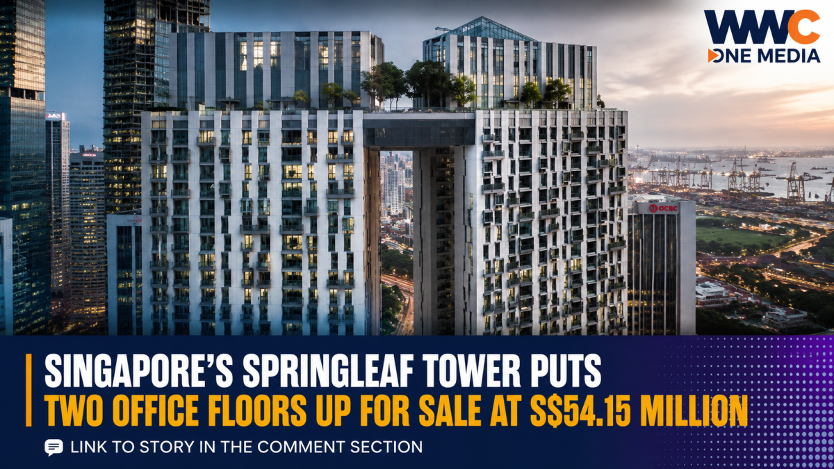 Singapore’s Springleaf Tower Puts Two Office Floors Up for Sale at S$54.15 Million