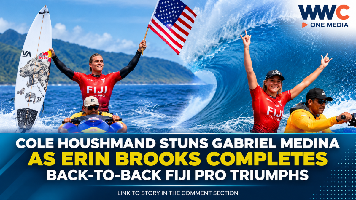 Cole Houshmand Stuns Gabriel Medina as Erin Brooks Completes Back-to-Back Fiji Pro Triumphs