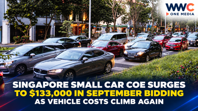 Singapore Small Car COE Surges to $133,000 in September Bidding as Vehicle Costs Climb Again