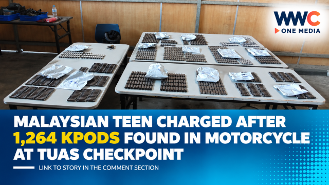 Malaysian Teen Charged After 1,264 Kpods Found in Motorcycle at Tuas Checkpoint