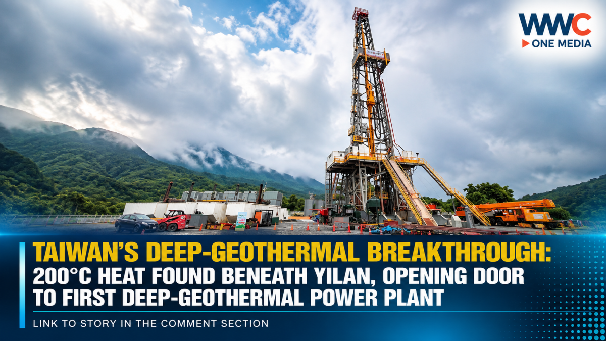 Taiwan’s Deep-Geothermal Breakthrough: 200°C Heat Found Beneath Yilan, Opening Door to First Deep-Geothermal Power Plant