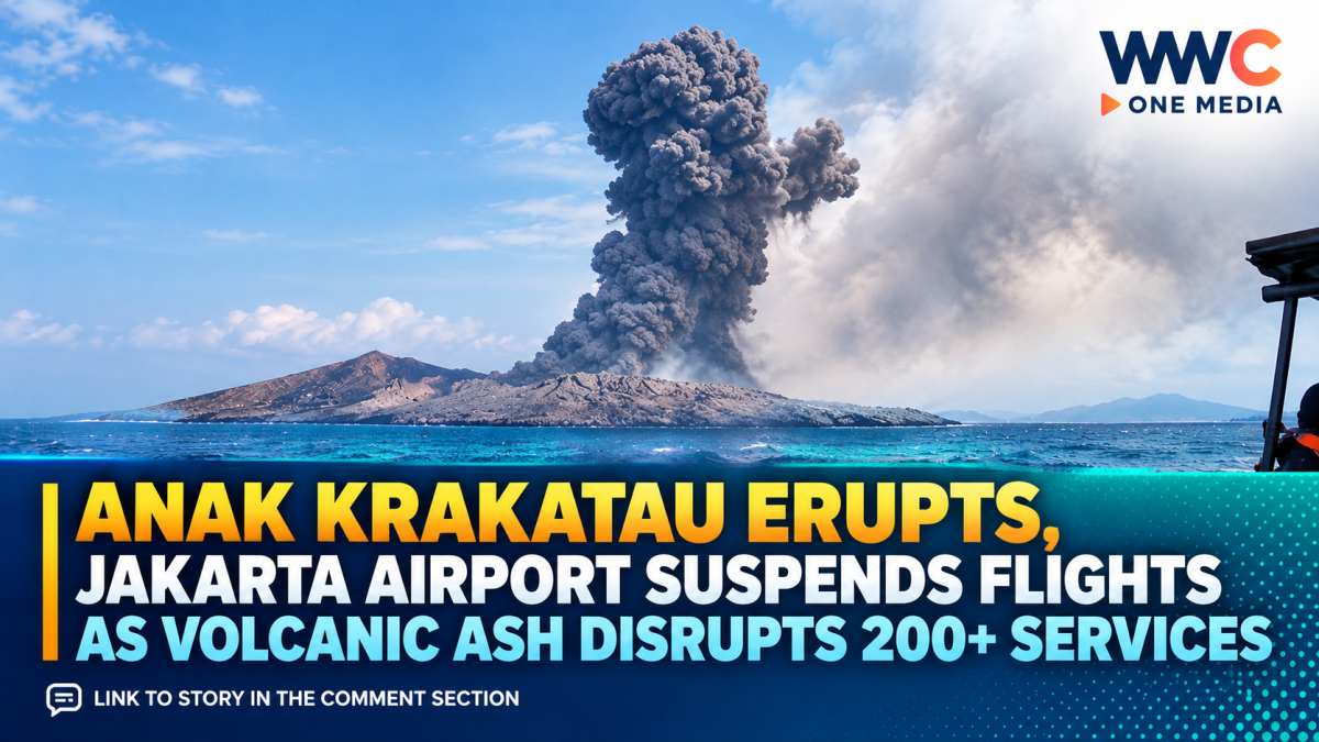 Anak Krakatau Erupts, Jakarta Airport Suspends Flights as Volcanic Ash Disrupts 200+ Services