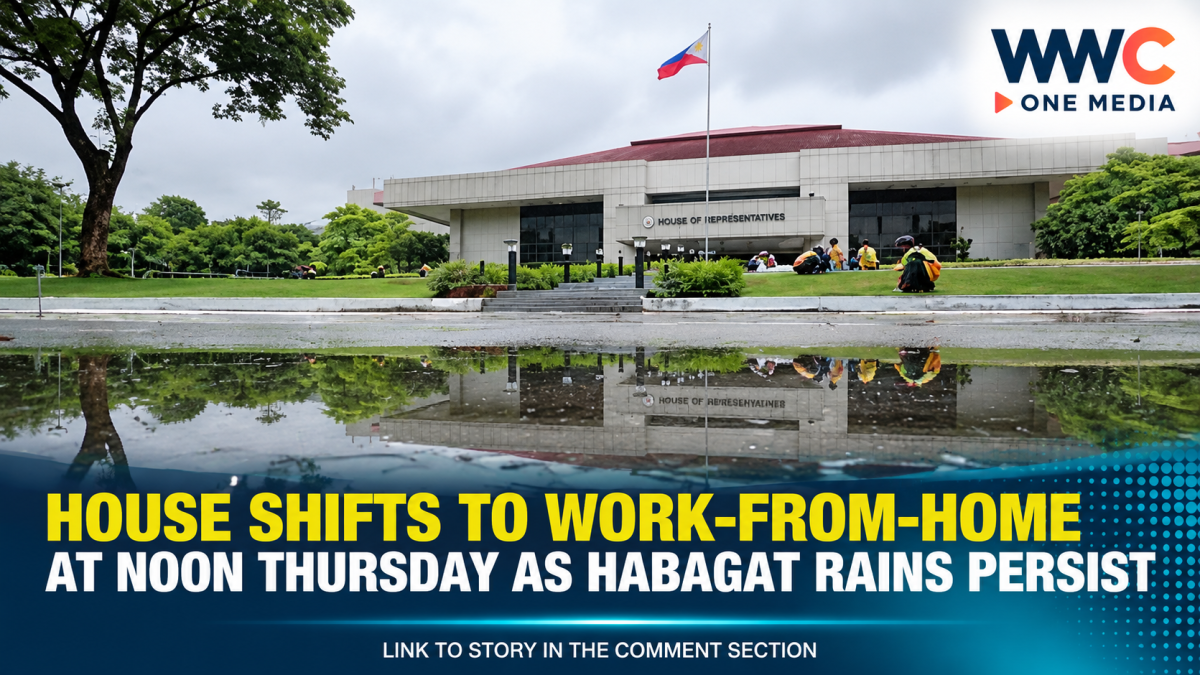 House Shifts to Work-From-Home at Noon Thursday as Habagat Rains Persist