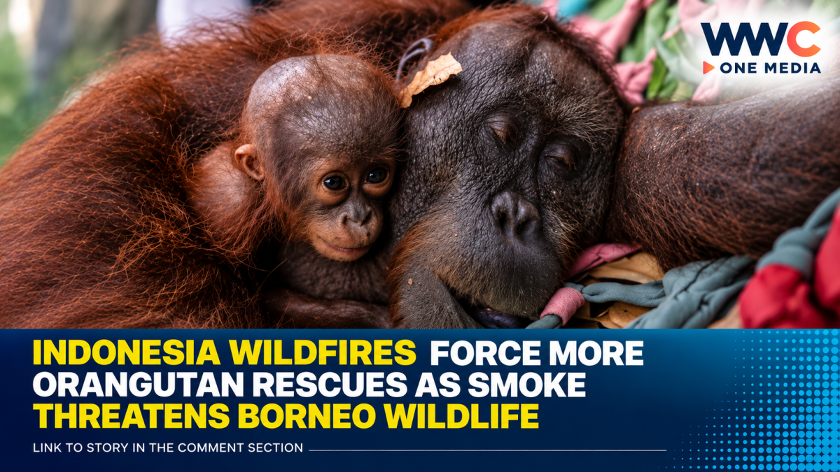 Indonesia Wildfires Force More Orangutan Rescues as Smoke Threatens Borneo Wildlife