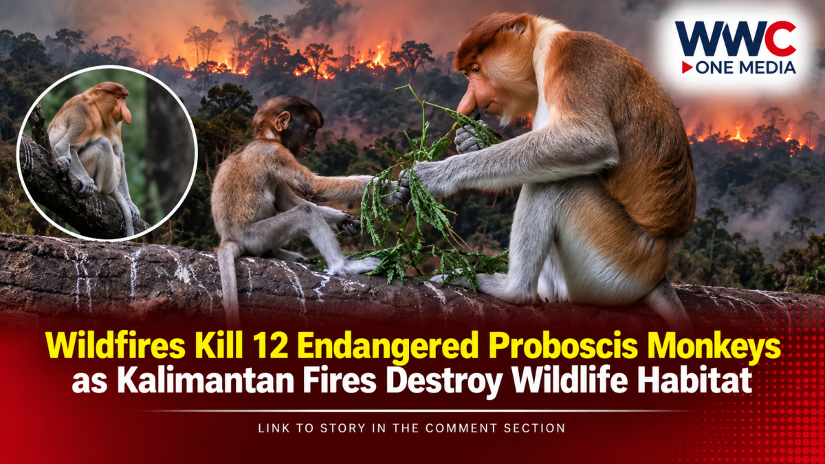 Wildfires Kill 12 Endangered Proboscis Monkeys as Kalimantan Fires Destroy Wildlife Habitat