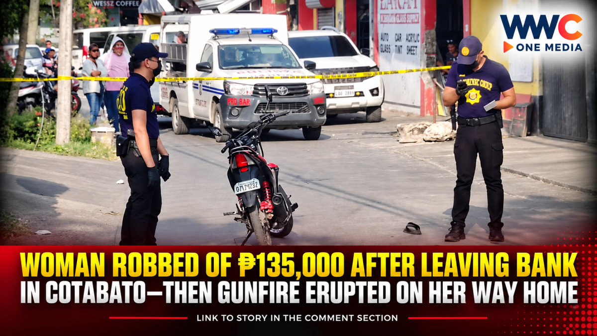 Woman Robbed of ₱135,000 After Leaving Bank in Cotabato—Then Gunfire Erupted on Her Way Home