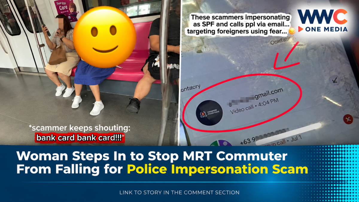 Woman Steps In to Stop MRT Commuter From Falling for Police Impersonation Scam