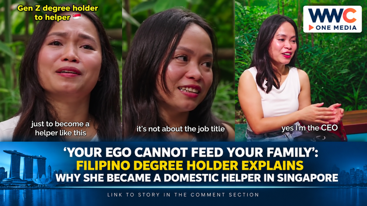 ‘Your Ego Cannot Feed Your Family’: Filipino Degree Holder Explains Why She Became a Domestic Helper in Singapore