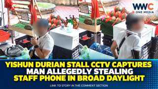 Yishun Durian Stall CCTV Captures Man Allegedly Stealing Staff Phone in Broad Daylight