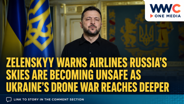 Zelenskyy Warns Airlines Russia’s Skies Are Becoming Unsafe as Ukraine’s Drone War Reaches Deeper