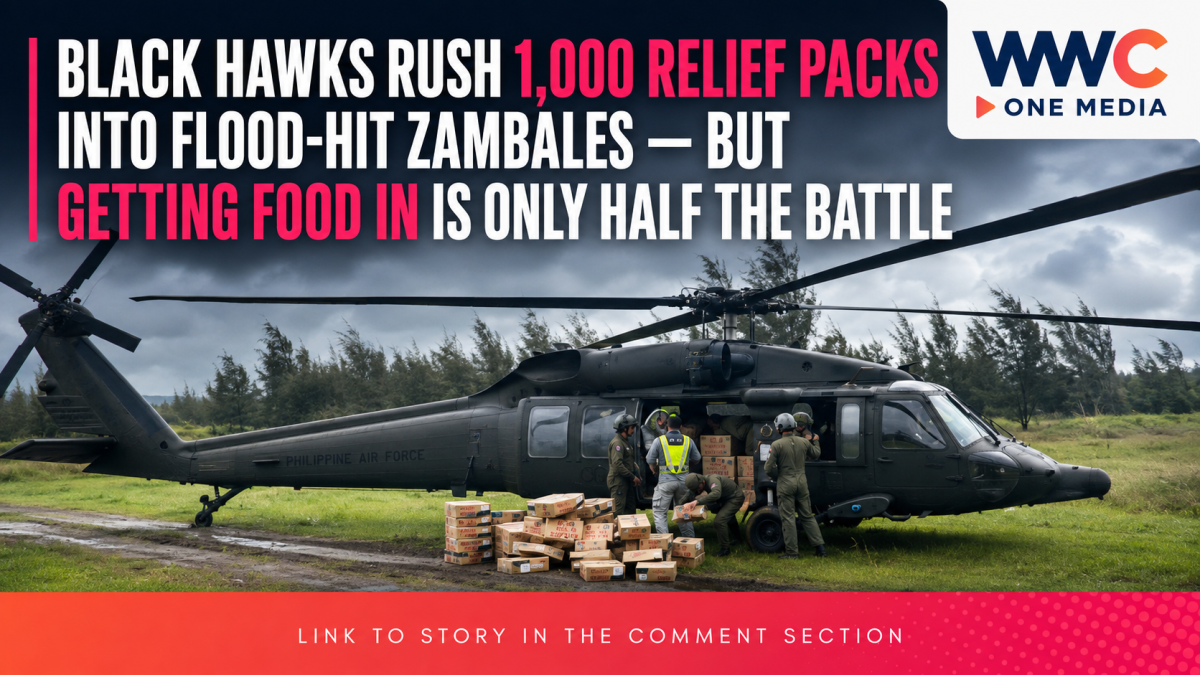 Black Hawks Rush 1,000 Relief Packs Into Flood-Hit Zambales — But Getting Food In Is Only Half the Battle