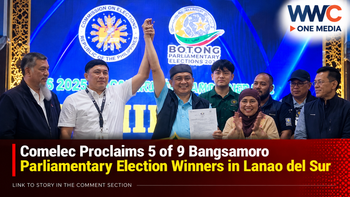 Comelec Proclaims 5 of 9 Bangsamoro Parliamentary Election Winners in Lanao del Sur