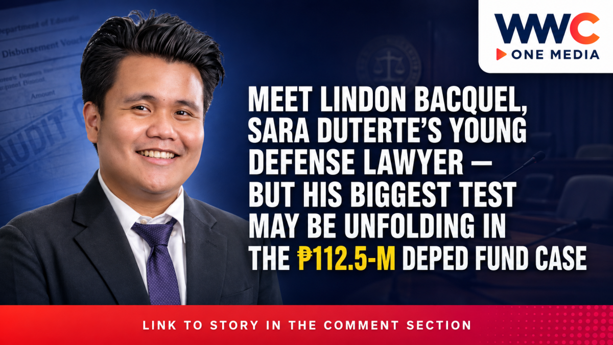 Meet Lindon Bacquel, Sara Duterte’s Young Defense Lawyer — But His Biggest Test May Be Unfolding in the ₱112.5-M DepEd Fund Case