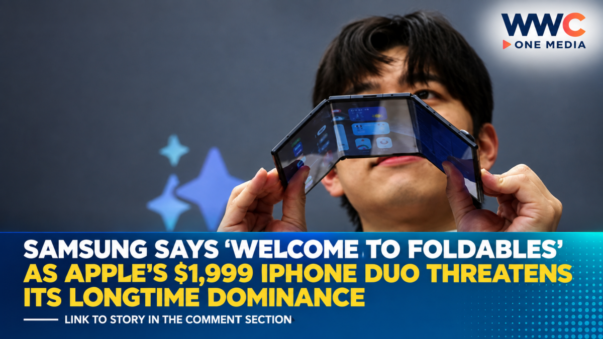 Samsung Says ‘Welcome to Foldables’ as Apple’s $1,999 iPhone Duo Threatens Its Longtime Dominance