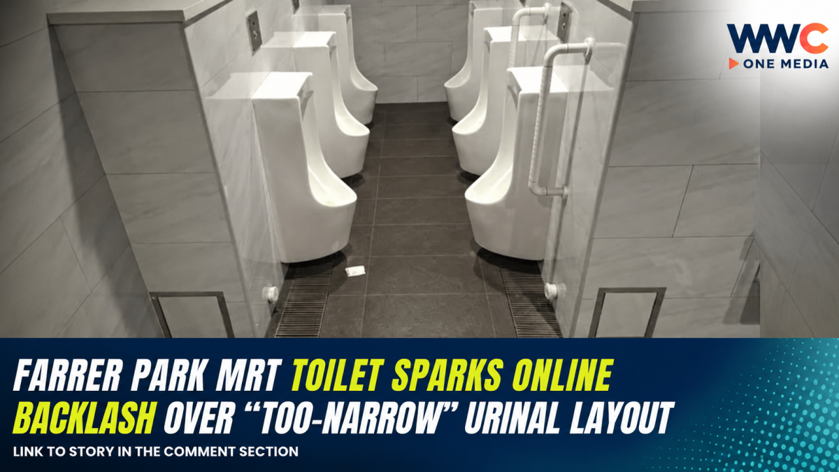 Farrer Park MRT Toilet Sparks Online Backlash Over “Too-Narrow” Urinal Layout
