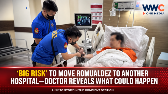 ‘BIG RISK’ TO MOVE ROMUALDEZ TO ANOTHER HOSPITAL—DOCTOR REVEALS WHAT COULD HAPPEN