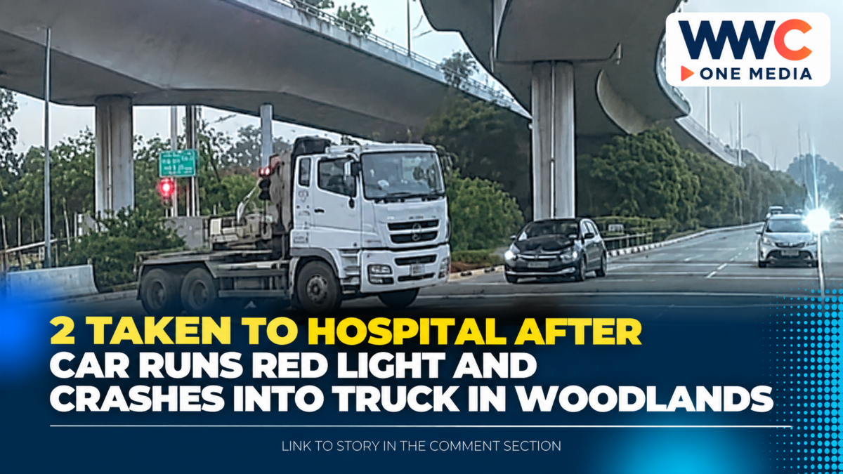 2 Taken to Hospital After Car Runs Red Light and Crashes Into Truck in Woodlands