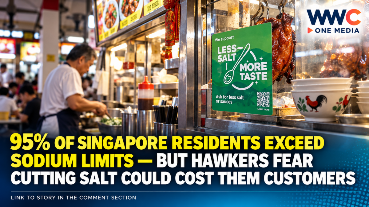 95% of Singapore Residents Exceed Sodium Limits — But Hawkers Fear Cutting Salt Could Cost Them Customers
