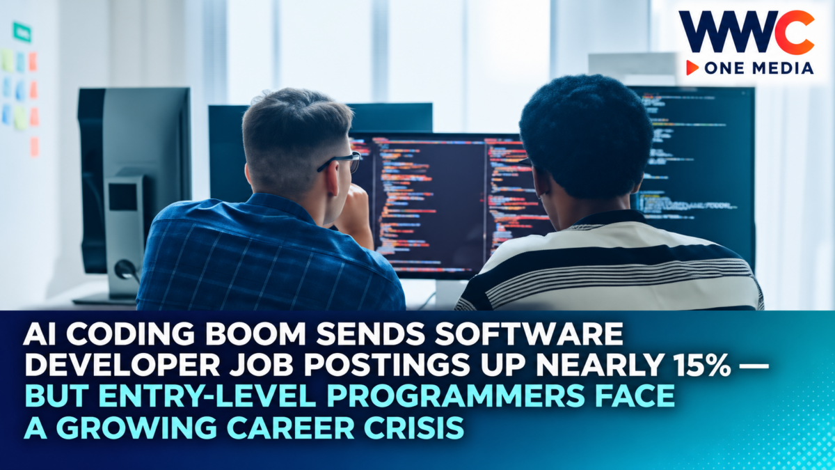 AI Coding Boom Sends Software Developer Job Postings Up Nearly 15% — But Entry-Level Programmers Face a Growing Career Crisis