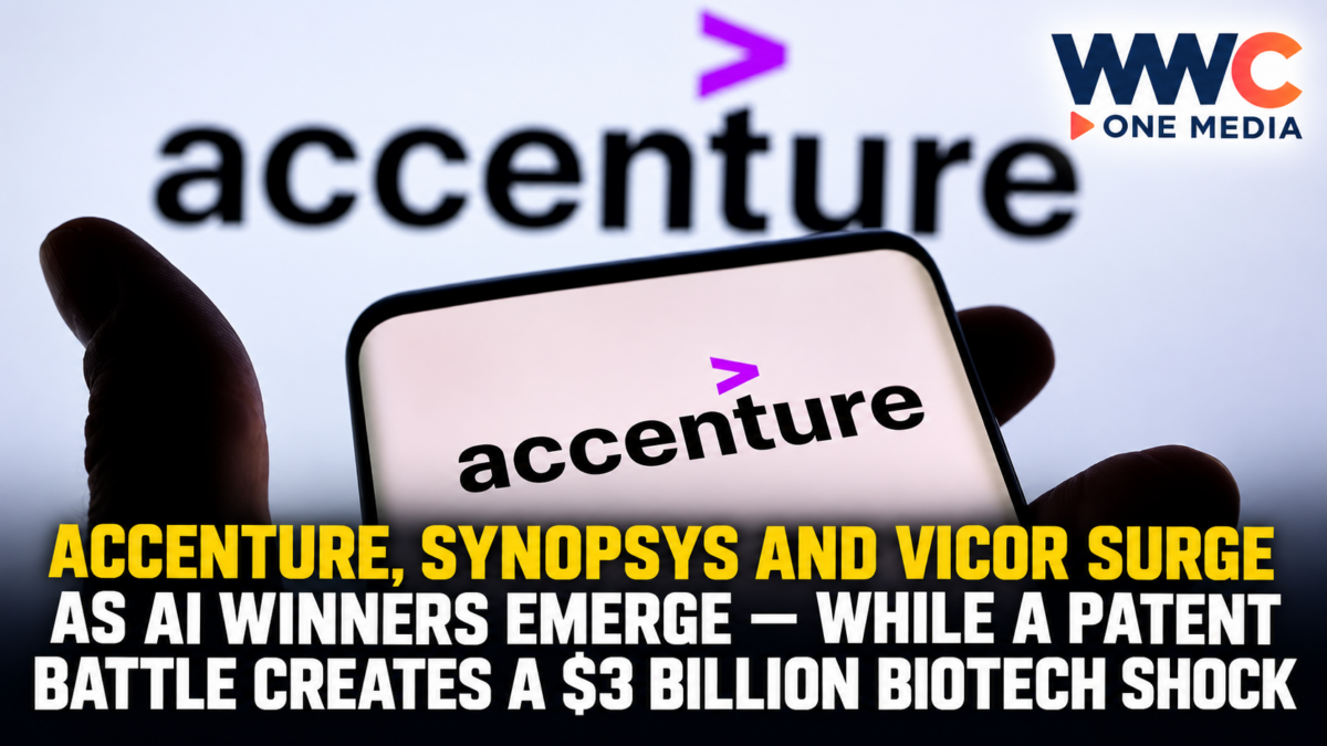 Accenture, Synopsys and Vicor Surge as AI Winners Emerge — While a Patent Battle Creates a $3 Billion Biotech Shock