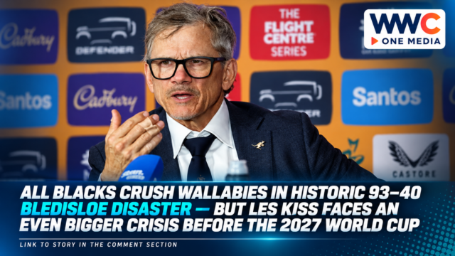 All Blacks Crush Wallabies in Historic 93–40 Bledisloe Disaster — But Les Kiss Faces an Even Bigger Crisis Before the 2027 World Cup