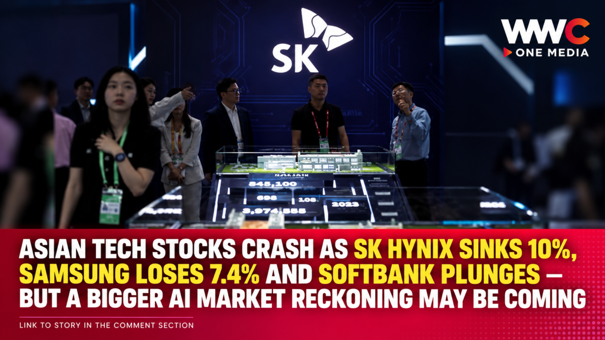 Asian Tech Stocks Crash as SK Hynix Sinks 10%, Samsung Loses 7.4% and SoftBank Plunges — But a Bigger AI Market Reckoning May Be Coming