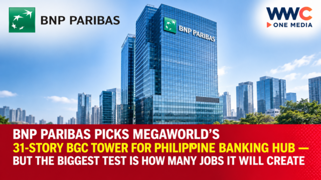 BNP Paribas Picks Megaworld’s 31-Story BGC Tower for Philippine Banking Hub — But the Biggest Test Is How Many Jobs It Will Create