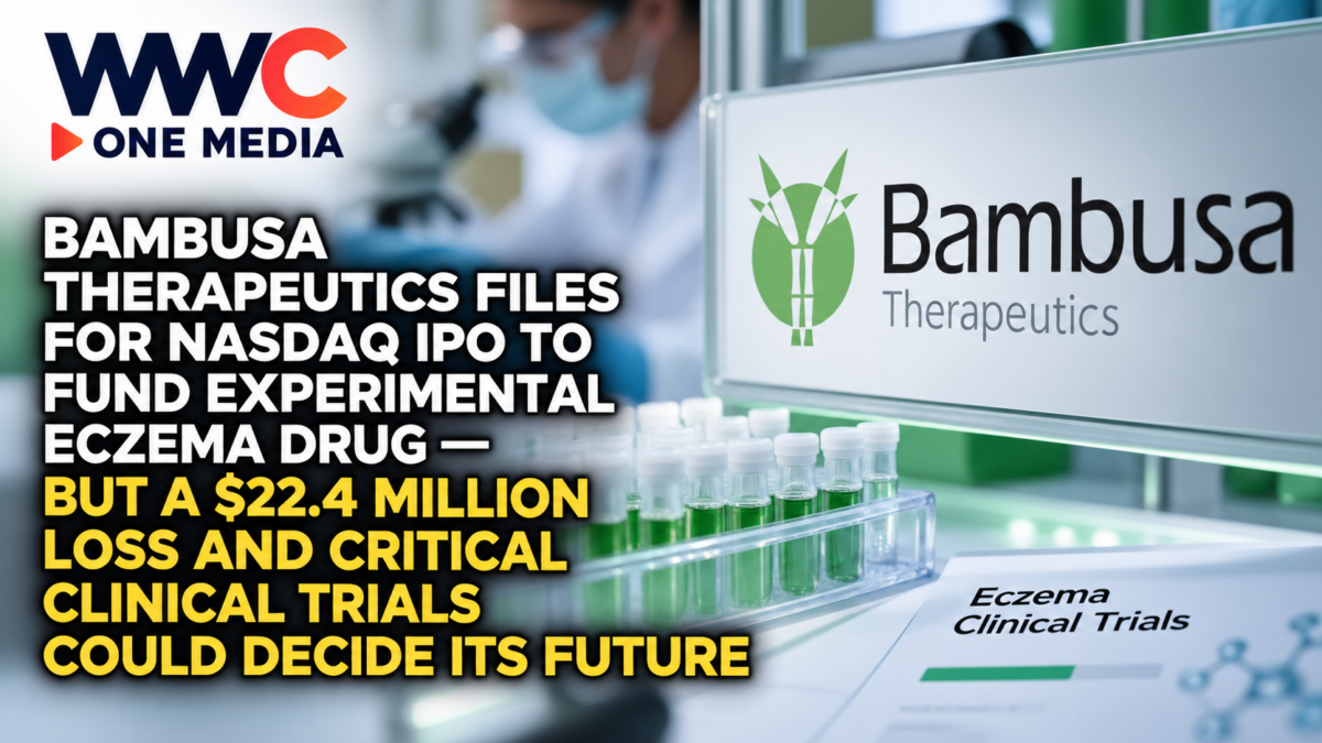 Bambusa Therapeutics Files for Nasdaq IPO to Fund Experimental Eczema Drug — But a $22.4 Million Loss and Critical Clinical Trials Could Decide Its Future
