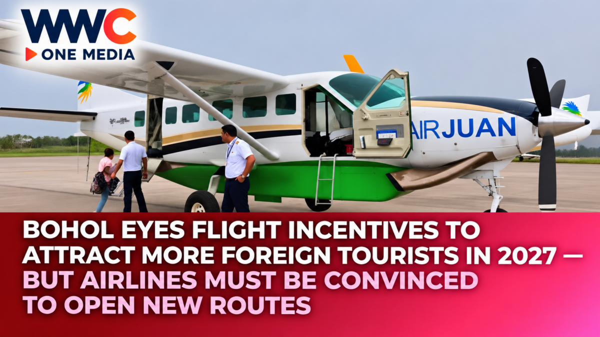 Bohol Eyes Flight Incentives to Attract More Foreign Tourists in 2027 — But Airlines Must Be Convinced to Open New Routes