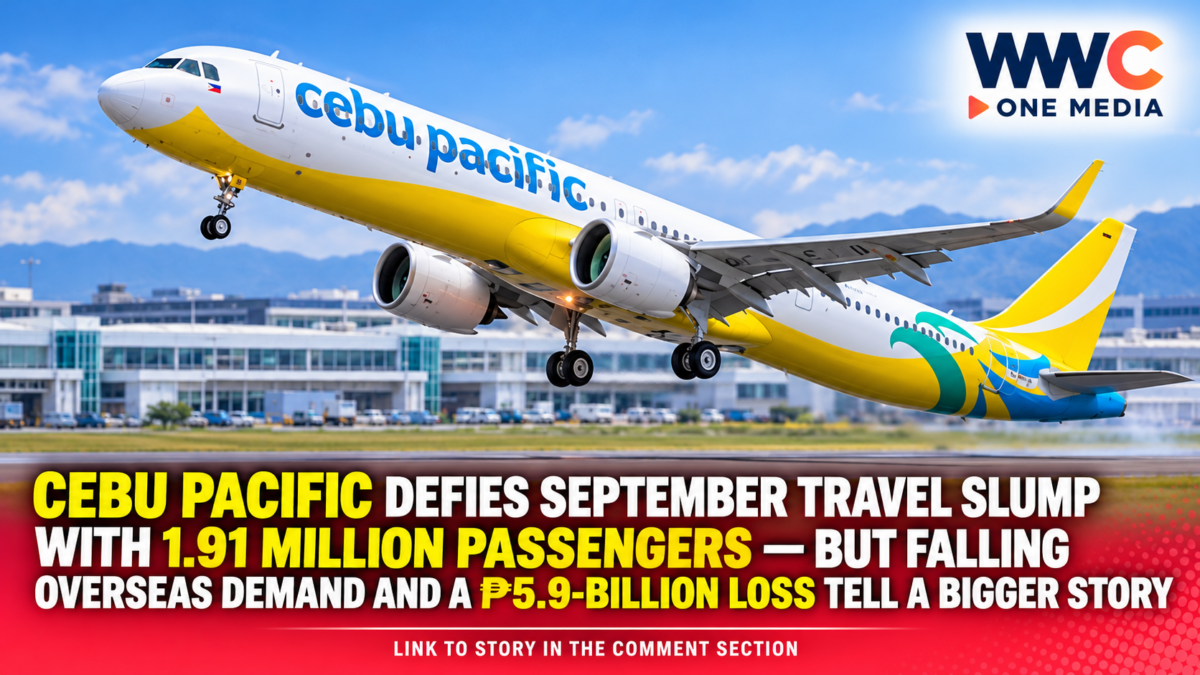 Cebu Pacific Defies September Travel Slump With 1.91 Million Passengers — But Falling Overseas Demand and a ₱5.9-Billion Loss Tell a Bigger Story