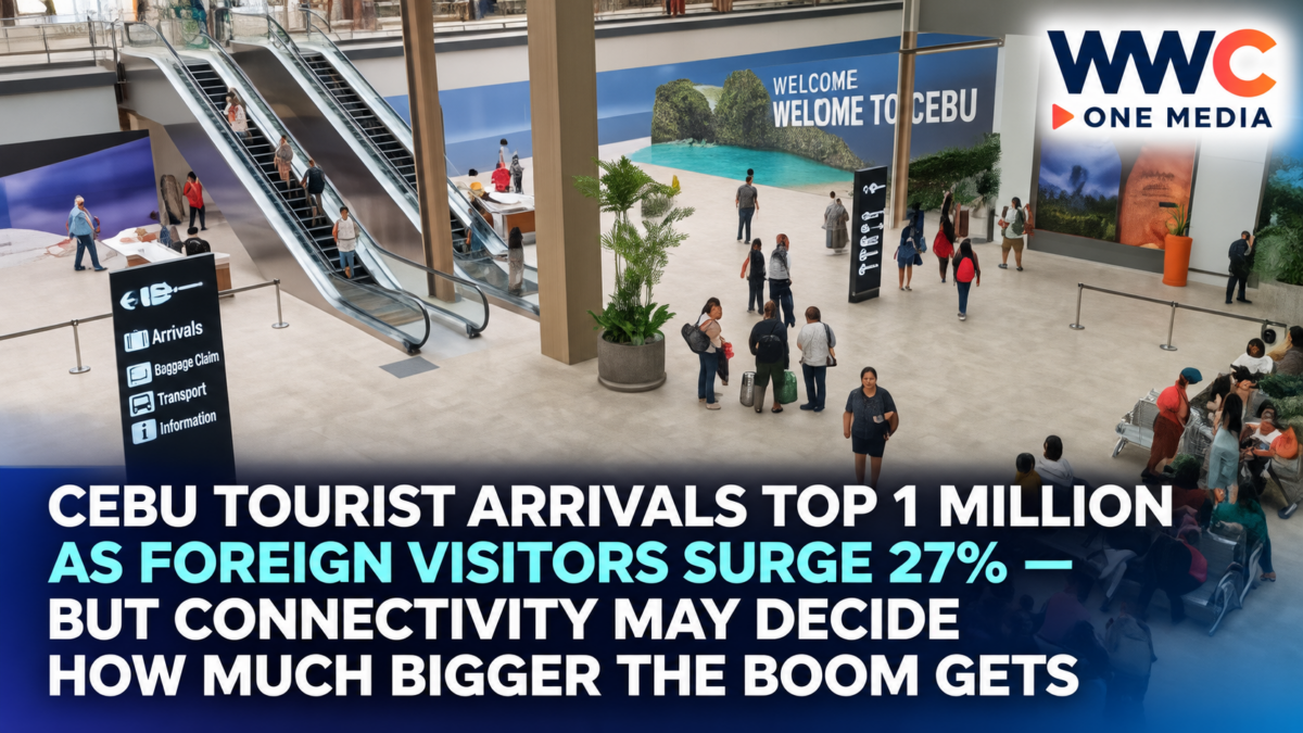 Cebu Tourist Arrivals Top 1 Million as Foreign Visitors Surge 27% — But Connectivity May Decide How Much Bigger the Boom Gets