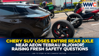Chery SUV Loses Entire Rear Axle Near AEON Tebrau in Johor, Raising Fresh Safety Questions