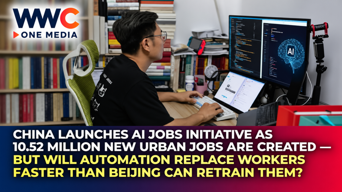 China Launches AI Jobs Initiative as 10.52 Million New Urban Jobs Are Created — But Will Automation Replace Workers Faster Than Beijing Can Retrain Them?