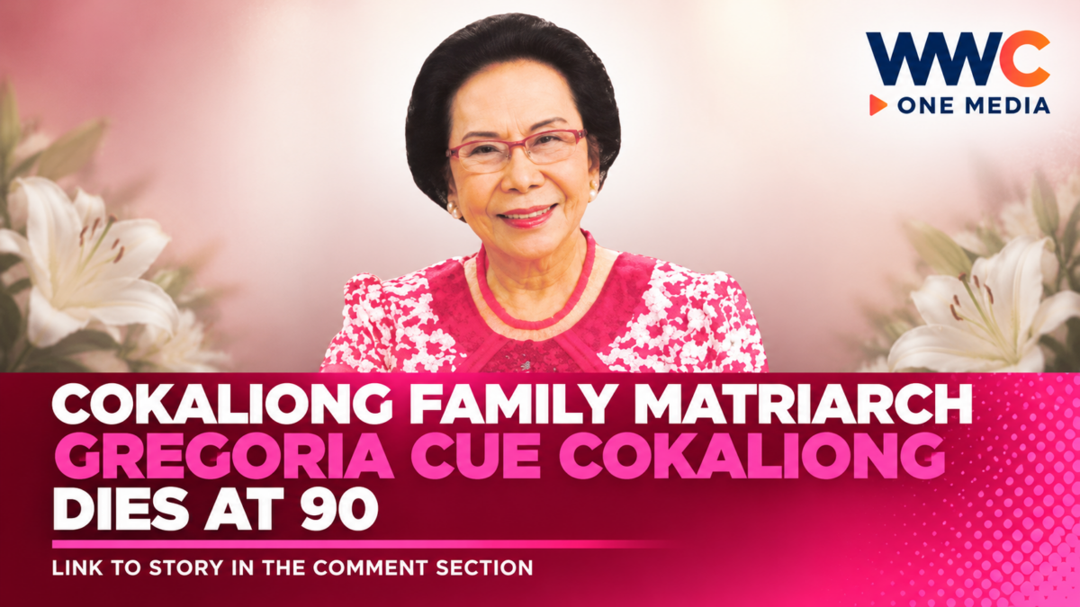 Cokaliong Family Matriarch Gregoria Cue Cokaliong Dies at 90