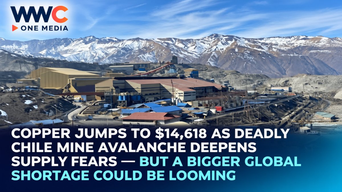 Copper Hits $14,618 as Deadly Chile Mine Avalanche Raises Supply Fears — But the Bigger Threat Could Be a Global Shortage