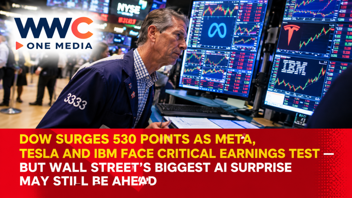 Dow Surges 530 Points as Meta, Tesla and IBM Face Critical Earnings Test — But Wall Street’s Biggest AI Surprise May Still Be Ahead