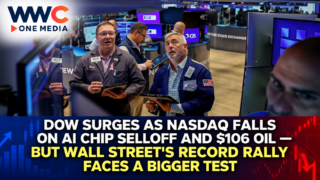 Dow Surges as Nasdaq Falls on AI Chip Selloff and $106 Oil — But Wall Street’s Record Rally Faces a Bigger Test