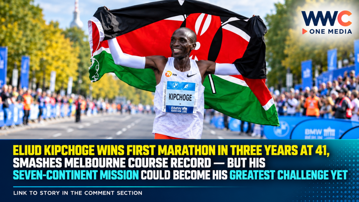 Eliud Kipchoge Wins First Marathon in Three Years at 41, Smashes Melbourne Course Record — But His Seven-Continent Mission Could Become His Greatest Challenge Yet
